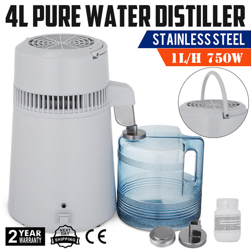 4L Stainless Steel Pure Water Distiller for Dental and Medical Use