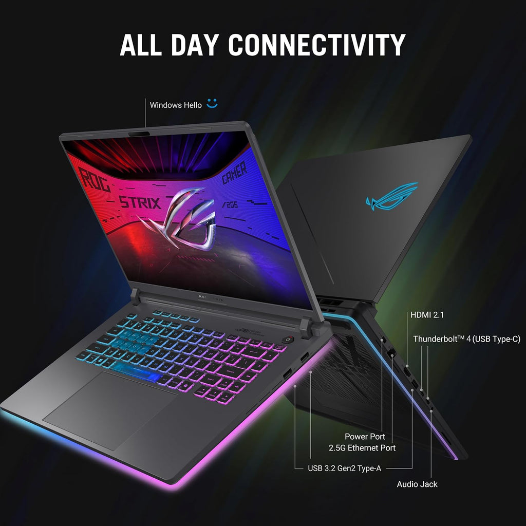 ASUS ROG Strix G16 Gaming Laptop - Unleash Your Power with 16" FHD+ Display, Intel Core i7, NVIDIA RTX 5060, 16GB DDR5 RAM, and 1TB SSD - Elevate Your Game with Windows 11 Home
