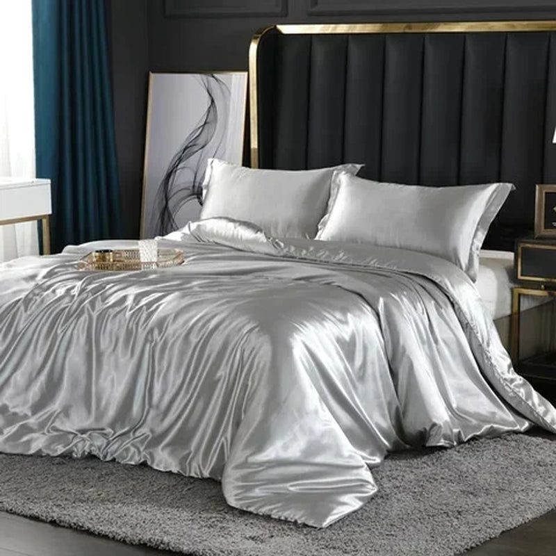 Luxury Mulberry Silk Bedding Set - High-End Queen Size Duvet Cover and Fitted Sheet for King Beds