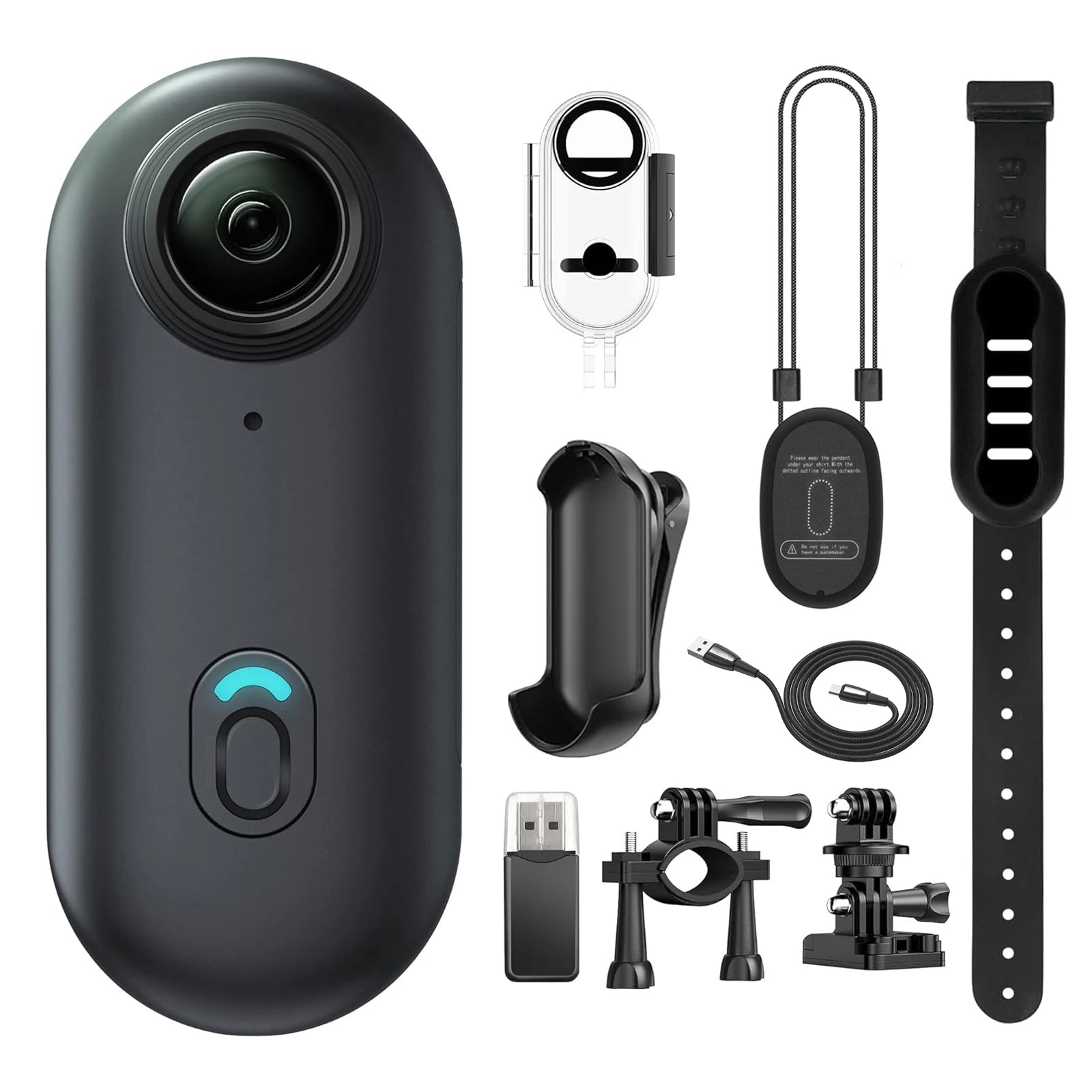 4K UHD Mini Body Camera with 128GB Storage - Compact Wearable Action Cam for Hands-Free Recording