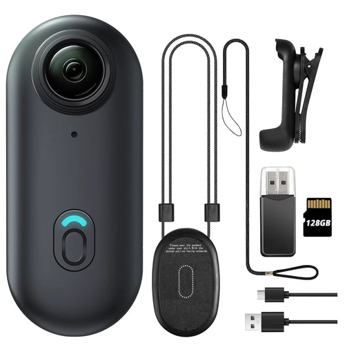 4K UHD Mini Body Camera with 128GB Storage - Compact Wearable Action Cam for Hands-Free Recording