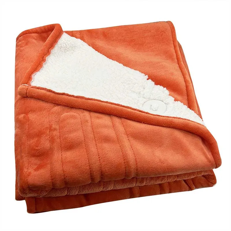 Acarps Electric Heated Blanket with Flannel and Sherpa Fabric, 6 Heat Settings, 10-Hour Auto-Off Timer, and Overheat Protection