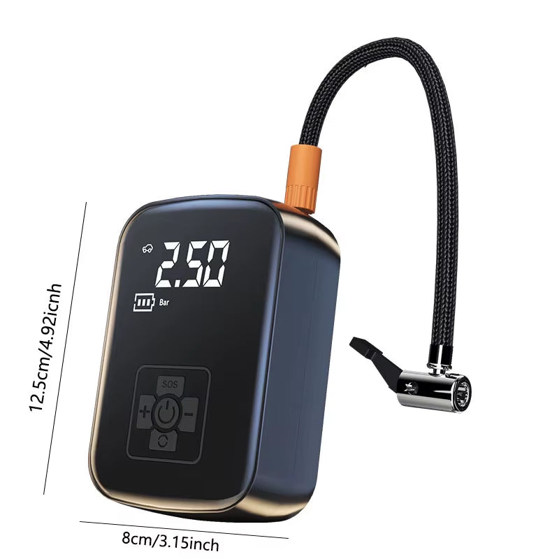 Wireless Electric Air Compressor for Tires - Portable Inflator Pump for Motorcycles, Bicycles, Boats, and Sports Balls