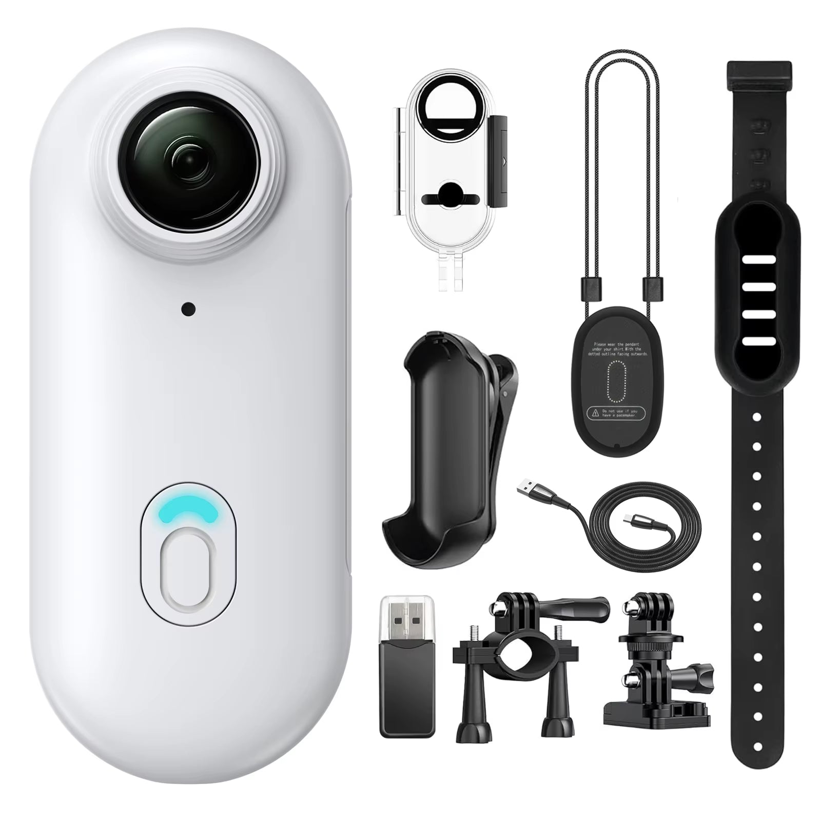 4K UHD Mini Body Camera with 128GB Storage - Compact Wearable Action Cam for Hands-Free Recording